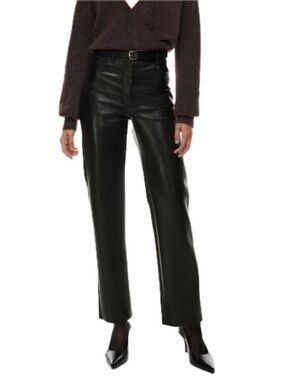 Wilfred Black Faux Leather Straight-Leg Jeans